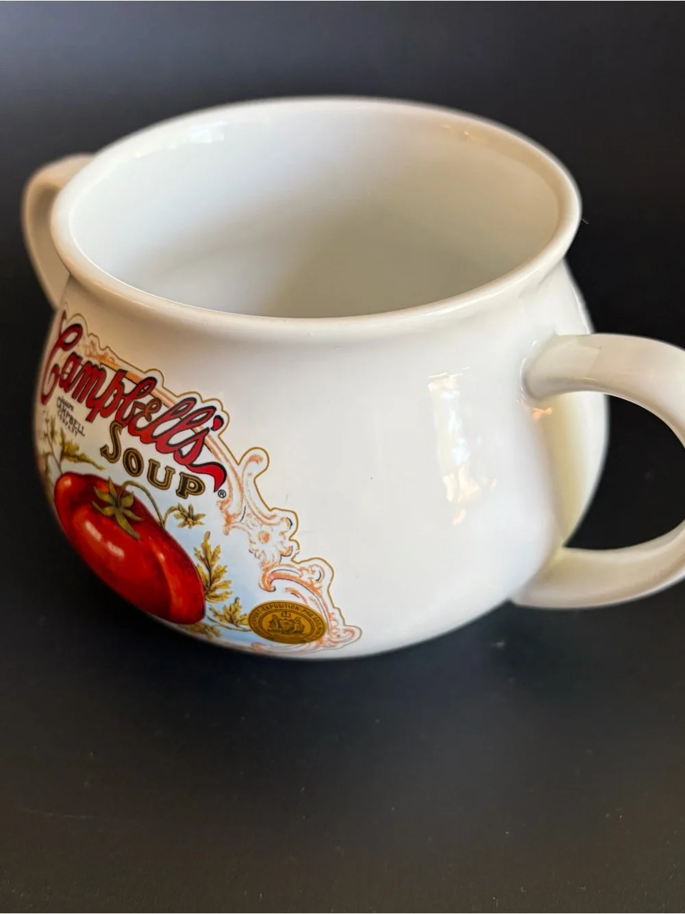Collectible Campbell's Tomato Soup double-handled mug, Komodo Int'l Corp. 2017